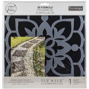 Prima Re Design Heavy Duty Concrete Stencil 11.5 inch X11.5 inch Moroccan Sands