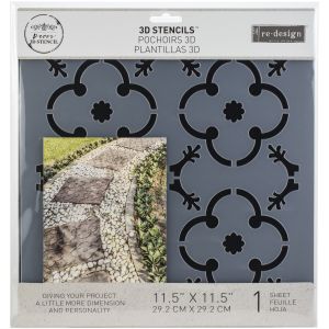 Prima Re Design Heavy Duty Concrete Stencil 11.5 Inch X11.5 Inch Madina