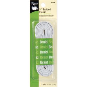 Dritz Braided Elastic 1 4 inch X3yd White