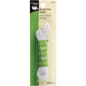 Dritz Round Cord Elastic 5yd White