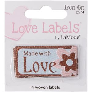 Blumenthal Iron On Lovelabels 4 Per Pkg Made With Love Flower