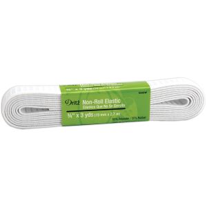 Dritz Woven Non Roll Elastic 3 4 inch X3yd White