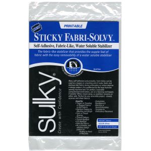 Sulky Sticky Fabri Solvy Stabilizer 12 Per Pkg 8.5 inch X11 inch 