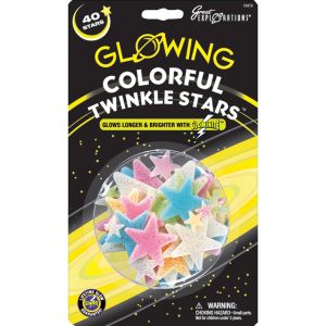 Glow-In-The-Dark Star Packs-Colorful Twinkle Stars