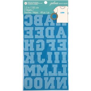 Jolee s Iron On Letters 1.5 inch Turquoise