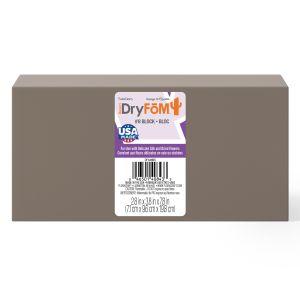 Desert Foam Dry Foam Block Brown 3 Inch X4 Inch X8 Inch packaged