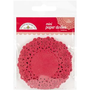 Doodlebug Mini Doilies 3 inch 75 Per Pkg Ladybug