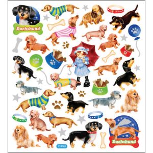 Multicolored Stickers Dachshunds