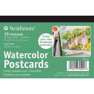 Strathmore Watercolor Postcard Paper Pad 4 inch X6 inch 15 Per Pkg