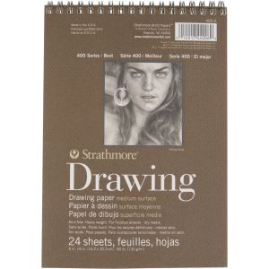 Strathmore Medium Drawing Spiral Paper Pad 6 inch X8 inch 24 Sheets