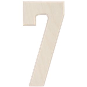 Baltic Birch University Font Letters and Numbers 5.25 inch 7