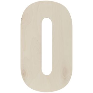 Baltic Birch Collegiate Font Letters and Numbers 13 inch O