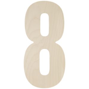 Baltic Birch Collegiate Font Letters and Numbers 13 inch 8