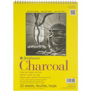 Strathmore Charcoal Spiral Paper Pad 9 inch X12 inch 32 Sheets