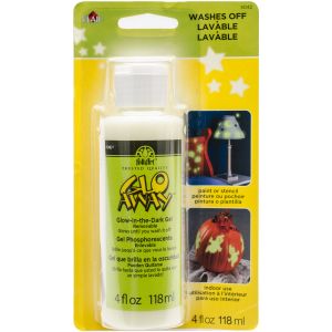 Glo Away Removable Glow In The Dark Paint Carded 4oz Green