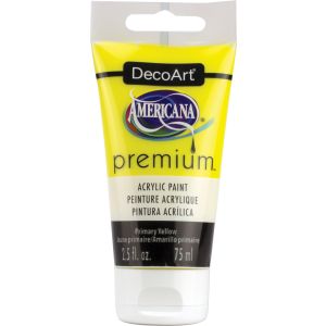 Americana Premium Acrylic Paint Tube 2.5ozPrimary Yellow