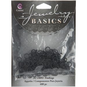 Jewelry Basics Metal Findings 400 Per Pkg Black Jump Rings 4mm To 6mm