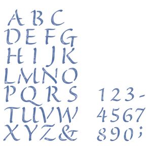 Simply Stencils Value Pack 10 inch X18 inch and 8 inch X10 inch 2 Per Pkg Alphabet and Numbers 2 inch 
