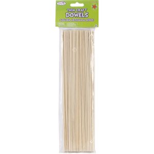 Wood Craft Dowels 10 inch Natural 1 8 inch 85 Per Pkg