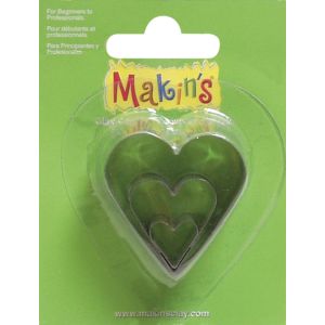 Makin s Clay Cutters 3 Per Pkg Heart