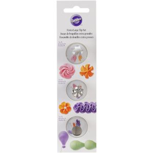 Decorating Tip Set 3 Per Pkg Xl Star 1M Flower 2D and Round 2A