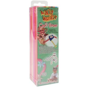 Wacky Whirly Craft Straws 7.75Inch 100 Per Pkg Assorted Colors