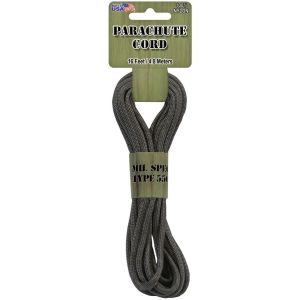 Parachute Cord 4mmx16'-Gun Metal