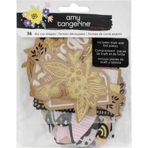 Amy Tan Shine On Ephemera Die Cuts 36 Per Pkg Cardstock W Holographic Foil Accents