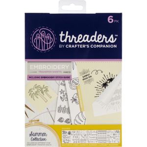 Crafter S Companion Threaders Embroidery Transfer Sheets Summer Collection 8 inch X8 inch 6 Per Pkg