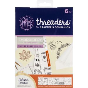 Crafter S Companion Threaders Embroidery Transfer Sheets Autumn Collection 8 inch X8 inch 6 Per Pkg