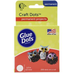 Glue Dots .5 inch Craft Dot Roll 200 Clear Dots
