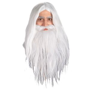 Lord Of The Rings Gandalf Beard And Set Wig White One Size