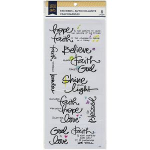 Little Yellow Bicycle Vellum Stickers Faith