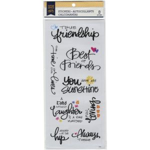 Little Yellow Bicycle Vellum Stickers Friendship