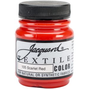 Jacquard Textile Color Fabric Paint 2.25oz-Scarlet Red
