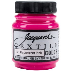 Jacquard Textile Color Fabric Paint 2.25oz Fluorescent Pink