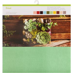 Cricut Felt 12 inch X12 inch Sampler 10 Sheets Summer Sky
