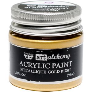 Finnabair Art Alchemy Acrylic Paint 1.7 Fluid Ounces Metallique Gold Rush