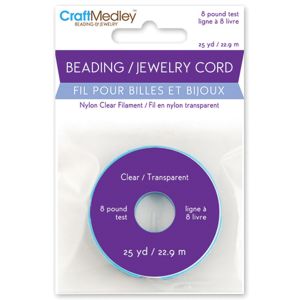 Beading/Jewelry Cord 8lb 25yd-Clear