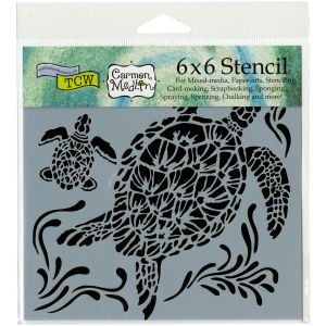 Crafter s Workshop Template 6 inch X6 inch Sea Turtles