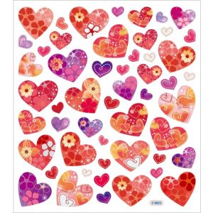 Sticker King Stickers Hearts With Patterns