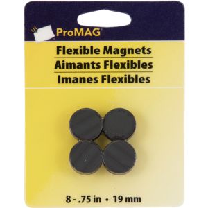 ProMag Flexible Round Magnets .75 Inch 8 Per Pkg