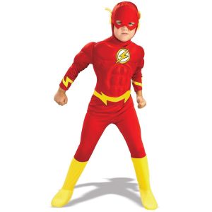 Rubies Dc Comics Deluxe Muscle Chest The Flash Childs Costume Small