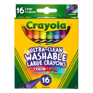 Crayola Large Washable Crayons-16 Per Pkg 