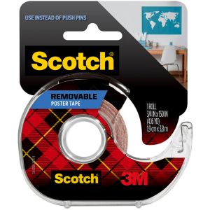 Scotch Removable Poster Tape .75 Inch X150 Inch