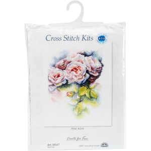 RTO Counted Cross Stitch Kit 9.75 Inch X12.5 Inch Pink Bliss 14 Count