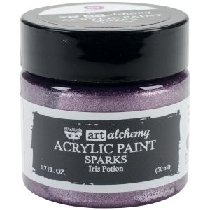 Finnabair Art Alchemy Sparks Acrylic Paint 1.7 Fluid Ounces Iris Potion