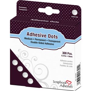 Dodz Adhesive Dot Roll-Medium .375 inch 300 Per Pkg 