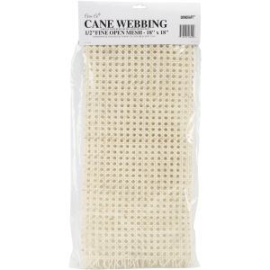 Cane Webbing .5 inch Fine Open Mesh 18 inch X18 inch Natural