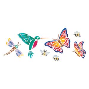 Stencil Magic Decorative Stencils Butterflies and More 5.25 inch X13 inch 